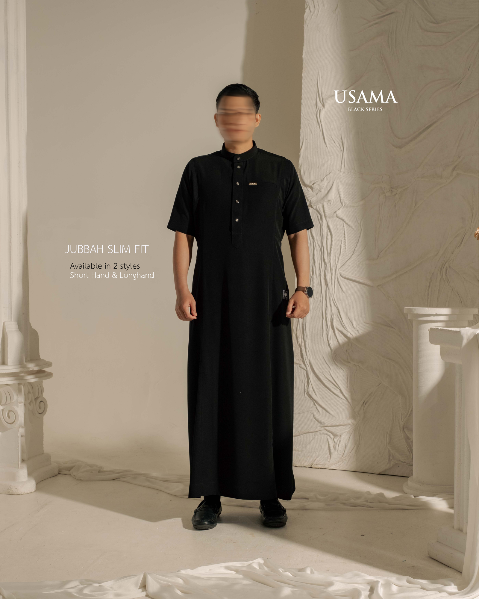 jubbah slim fit shorthand