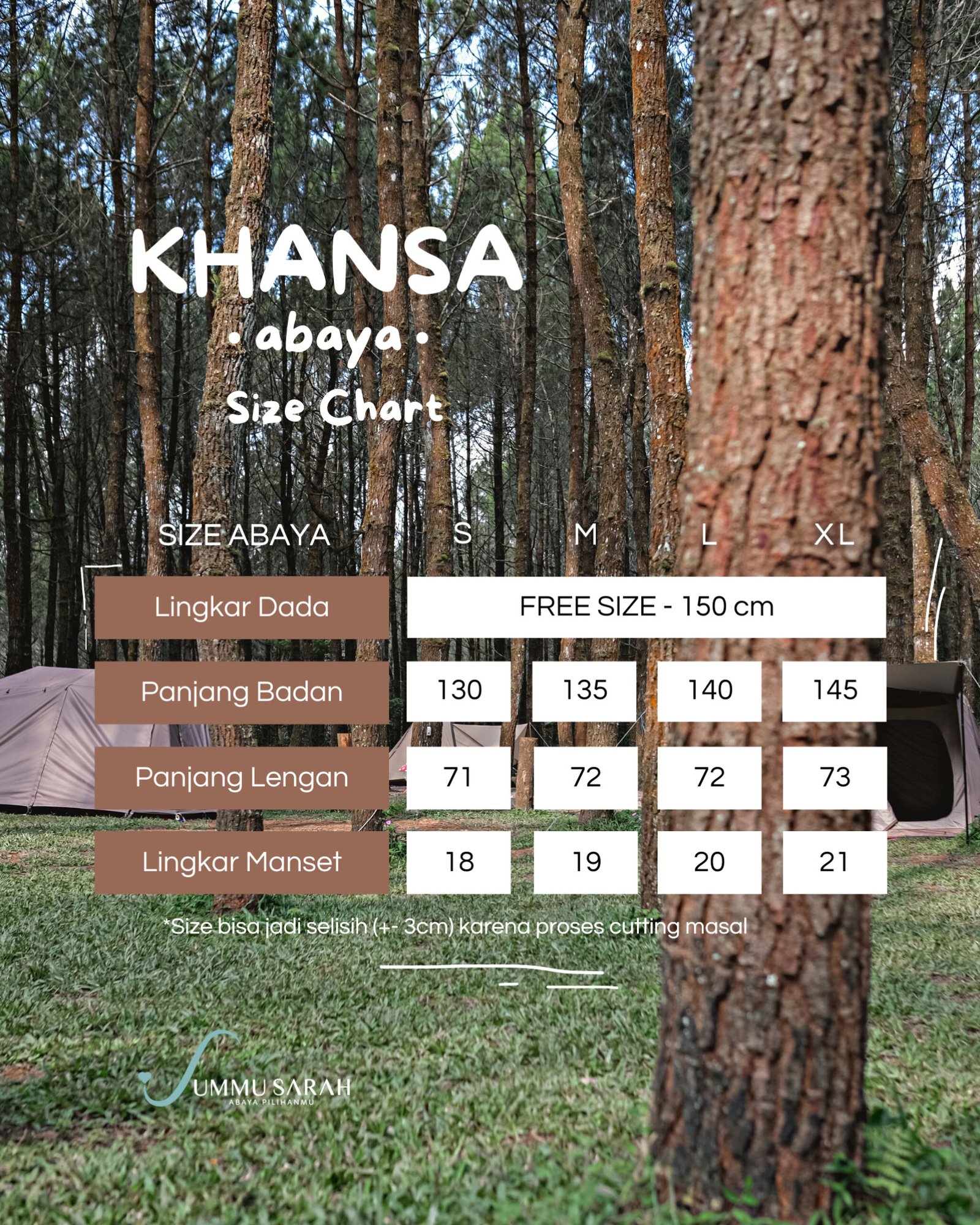 SIZE CHART UMSA - 10